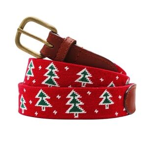 Smathers & Branson Mens Christmas Tree Belt Red and Green Size 42